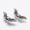 Tibetan Style Alloy Angel Wing Beads X-TIBEB-4999-AS-NR-2