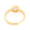 Round Natural Blue Lace Agate Adjustable Rings RJEW-Q817-03G-03-3