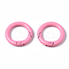 Spray Painted Eco-Friendly Alloy Spring Gate Rings X-PALLOY-T080-01-NR-3