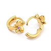 Flower Golden Brass Hoop Earrings EJEW-L269-077G-2