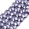 Electroplate Glass Beads Strands EGLA-S176-09B-3