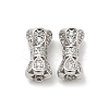 Brass Micro Pave Cubic Zirconia Beads KK-B074-49P-1