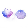 Transparent Two Tone Spray Painted Glass Beads GLAA-Q089-002B-003-4