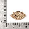 Horse Eye Rack Plating Brass Micro Pave Cubic Zirconia Charms KK-G504-05RG-3