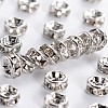 Brass Grade A Rhinestone Spacer Beads RSB034NF-01K-1