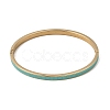 304 Stainless Steel Enamel Hinged Cuff Bangles for Women SA-CBAC920-15G-01B-4