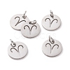 Non-Tarnish 304 Stainless Steel Charms STAS-Q201-T445-1S-1