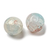 Transparent Crackle Glass Beads GLAA-D012-02C-3