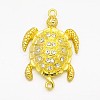Alloy Rhinestones Magnetic Clasps with Loops X-ALRI-O015-02-1