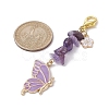 Butterfly Alloy Enamel Pendants Decoraiton HJEW-JM01637-03-4