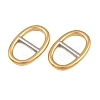 Ion Plating(IP) 304 Stainless Steel Oval Links Connector Charms STAS-F366-02B-GP-2