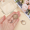 1Pc Rhodium Plated 925 Sterling Silver Adjustable Ring Findings STER-BBC0006-03-3