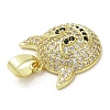 Brass with Cubic Zirconia Pendents KK-K340-03G-3