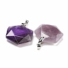 Natural Amethyst Pendants G-C241-02C-3