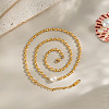 French Natural Freshwater Pearl Potato Stainless Steel Rice Beaded Necklaces for Women KT1786-4