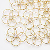 Brass Filigree Joiners Links KK-T035-07-1