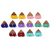 Resin & Walnut Wood Stud Earring Findings MAK-N032-020A-2