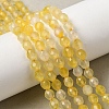 Dyed & Heated Natural Yellow Agate Beads Strands G-K376-F20-01-1