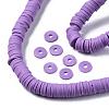 Flat Round Handmade Polymer Clay Beads CLAY-R067-10mm-01-6