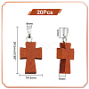 20Pcs Wood Dyed Pendants FIND-PH0010-67-2