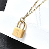 304 Stainless Steel Rolo Chain Pendant Necklaces NJEW-S444-01G-01-2