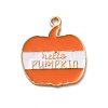 Thanksgiving Day Golden Tone Alloy Enamel Pendants LS-ENAM-M002-02F-G-1