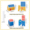 Nbeads 32Pcs 4 Styles House Shaped Cardboard Paper Foldable Gift Boxes CON-NB0002-23-2