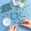 Dyed Natural Ocean Agate/Ocean Jasper Round Beads Strands G-AR0002-55-3