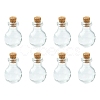 8Pcs Round Glass Bottle for Bead Containers BOTT-FS0001-03-1