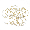 Brass Hoop Earrings X-KK-T032-015G-2