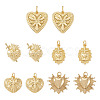 10Pcs 5 Styles Brass Pendants KK-TA0008-41-1