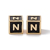 Rack Plating Brass Enamel Beads KK-B060-04G-01N-2