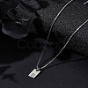1Pc Stainless Steel Letter Rectangle Pendant Necklaces NJEW-LP0001-34D-P-3