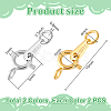 4Pcs 2 Colors 925 Sterling Silver Spring Ring Clasps STER-PH0001-98-2