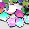 Electroplated Natural Agate Beads Strands G-K109-05-D-2