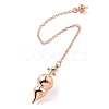 Brass Dowsing Pendulum Big Pointed Gourd Pendants KK-H491-07RG-1