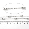 304 Stainless Steel Cable Chains with Beads CHS-F020-05P-2