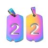 Ion Plating(IP) 304 Stainless Steel Pendants STAS-O127-A02-4