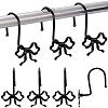 12Pcs Iron with Zinc Alloy Shower Curtain Hook FIND-SP0005-76EB-1