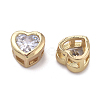 PVD Vacuum Plating Brass Cubic Zirconia Pendants X-ZIRC-I040-01G-2