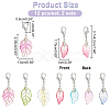 Leaf Pendant Stitch Markers HJEW-AB00314-2