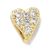 Brass Micro Pave Clear Cubic Zirconia Beads KK-I476-20G-02-1