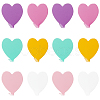 12Pcs 6 Colors Iron Heart-shaped Adhesive Hook AJEW-CN0005-59A-7