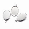 Tarnish Resistant 304 Stainless Steel Pendant Cabochon Settings X-STAS-H383-12P-1