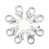 Platinum Plated Zinc Alloy Lobster Claw Clasps X-E103-P-NF-1