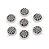 Polymer Clay Beads with CCB Plastic Frame Connector Charms CLAY-T022-35M-02-1