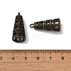 Rack Plating Cone Brass Pendants KK-F873-16AB-3