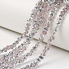 Electroplate Transparent Glass Beads Strands EGLA-A034-T4mm-M08-1