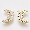 Brass Cubic Zirconia Charms KK-T035-43-2