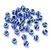 Round Evil Eye Resin Beads X-RESI-R159-12mm-08-1